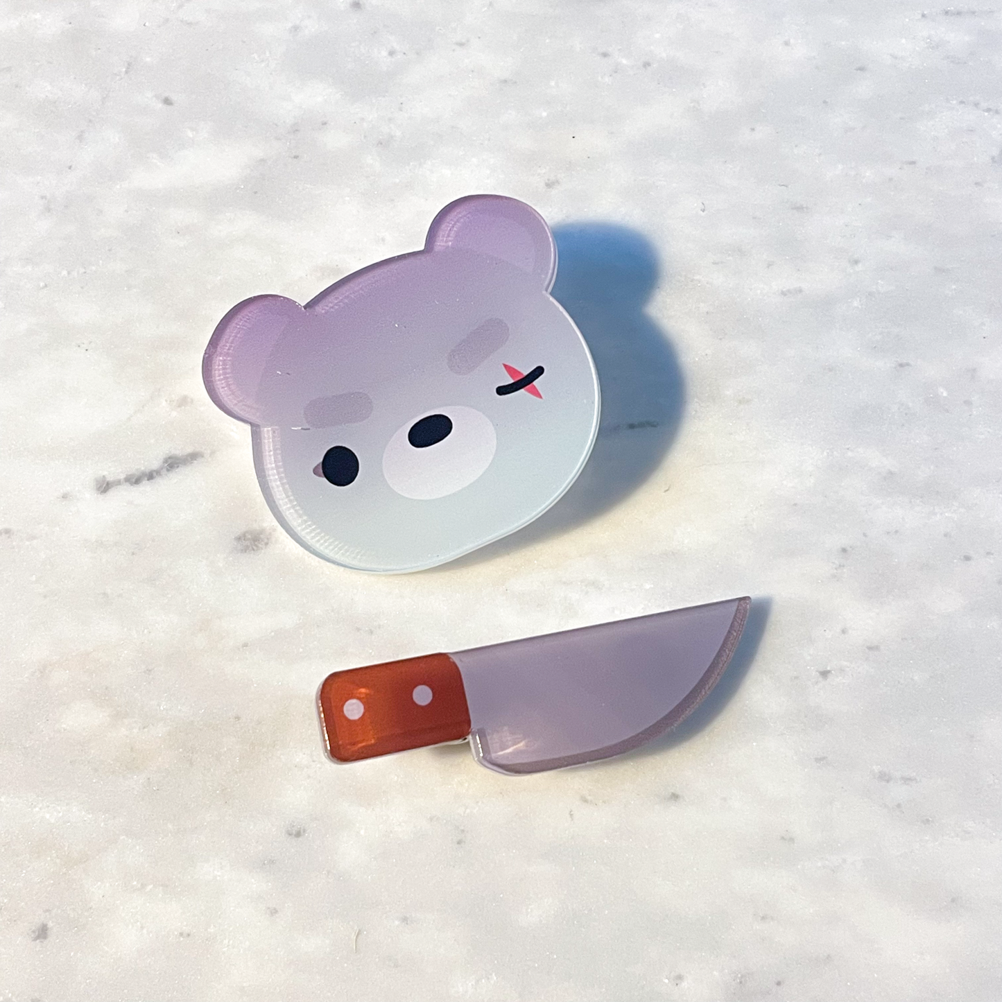 Deadlybearhug Acrylic Hair Clip Set (4)