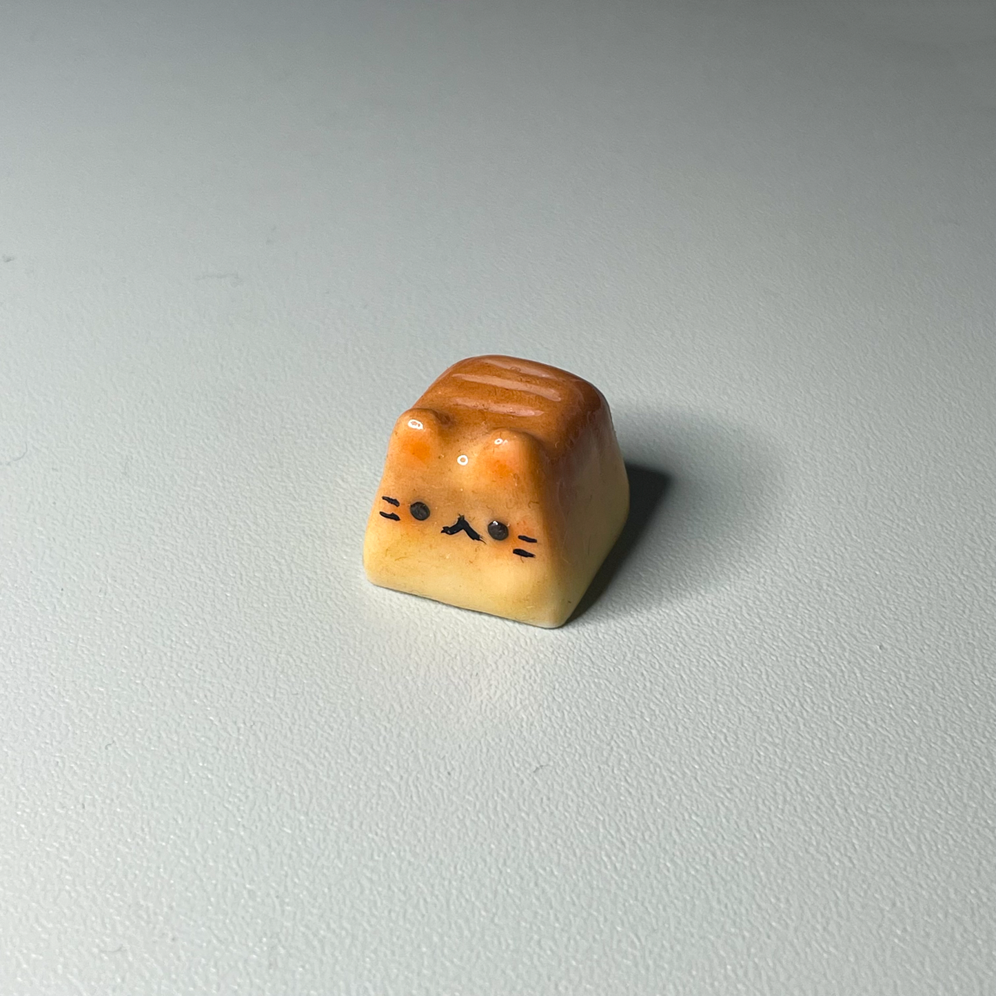 Bread Cat Polymer Clay Keycaps / Handcrafted Artisan Decor for Mechanical Keyboard