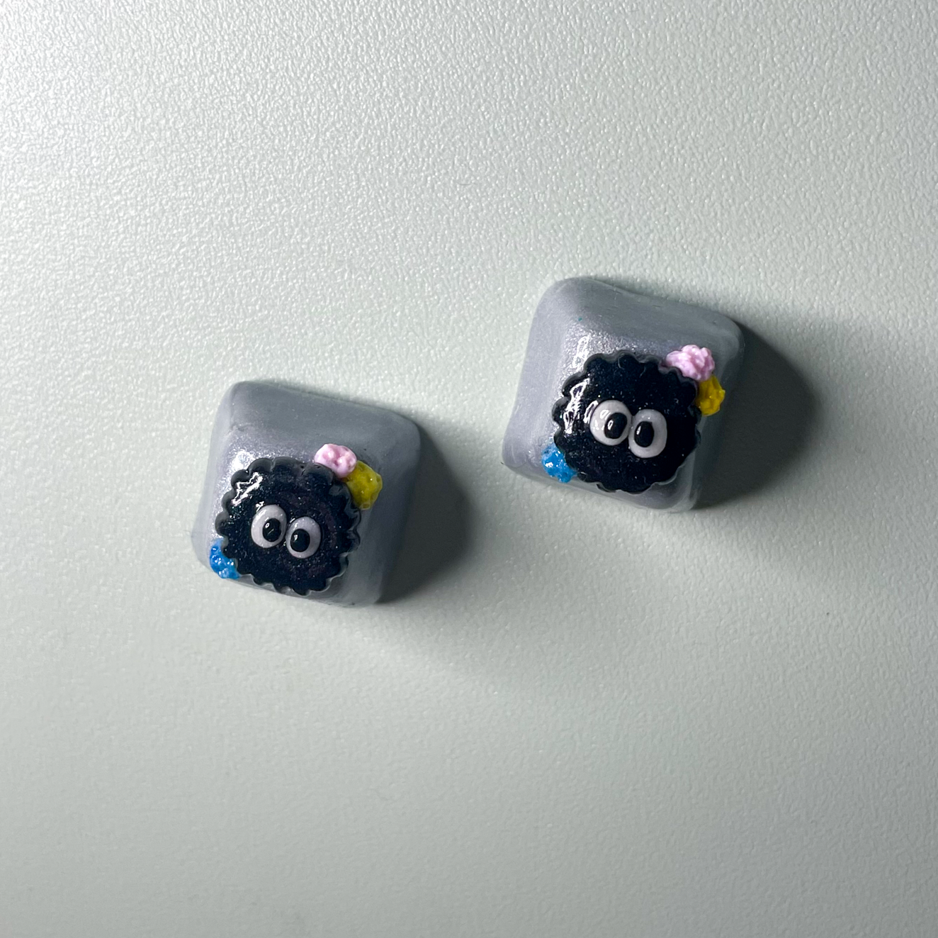 Soot Sprite Spirit Away Polymer Clay Keycap / Handcrafted Artisan Decor for Mechanical Keyboard