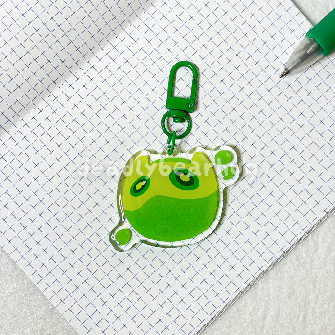 Gekko Moshpit / Valorant Agent Ability Acrylic Keychain Charm | Double Sided Epoxy | Matte Vinyl Sticker