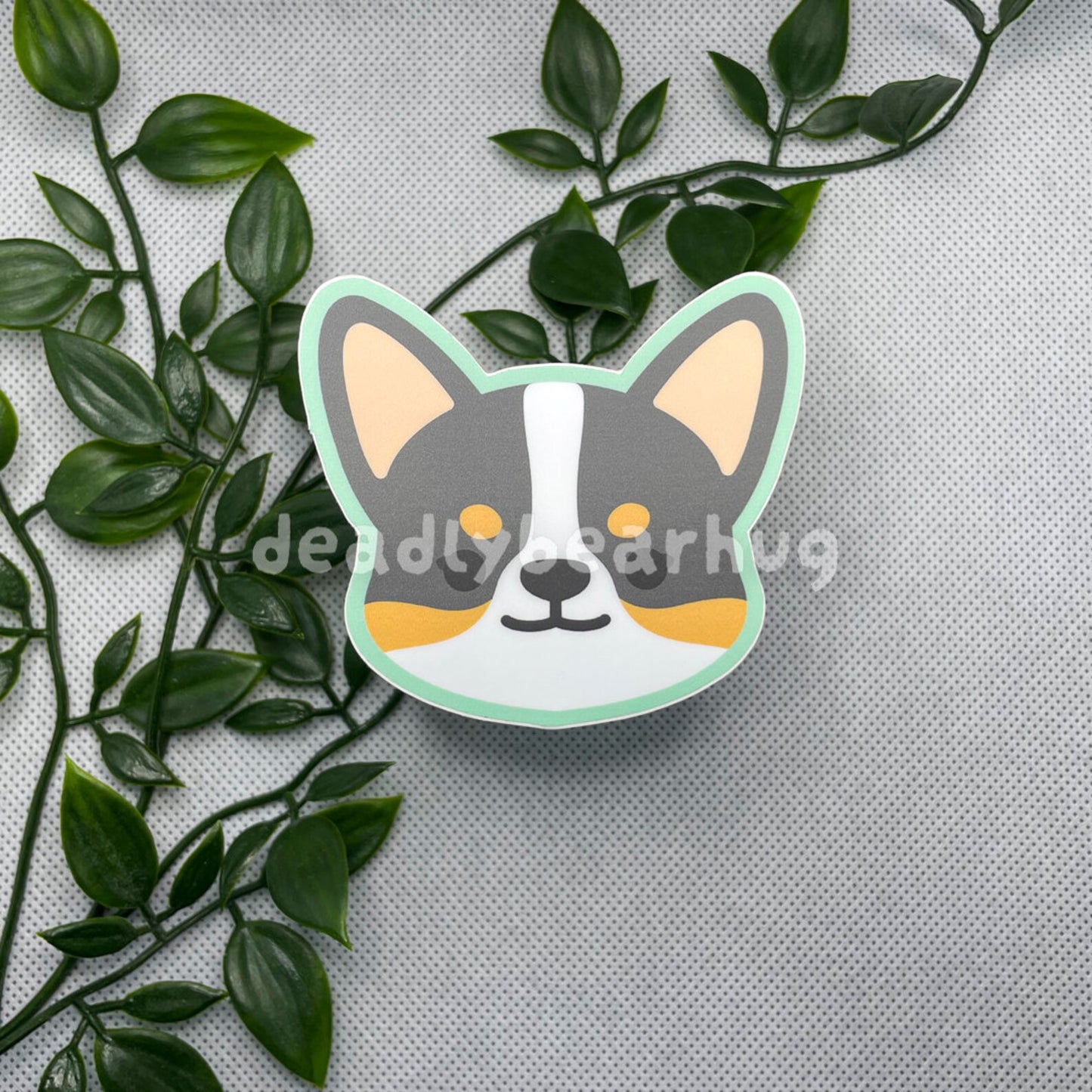 Corgi Dog Weatherproof Matte Vinyl Sticker Decal / Fawn Red Tricolor