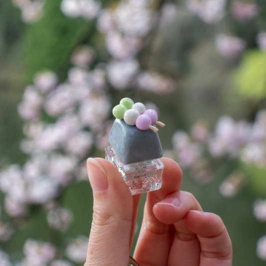 Double Dango Polymer Clay Keycap / Kawaii Handcrafted Artisan Decor for Mechanical Keyboard