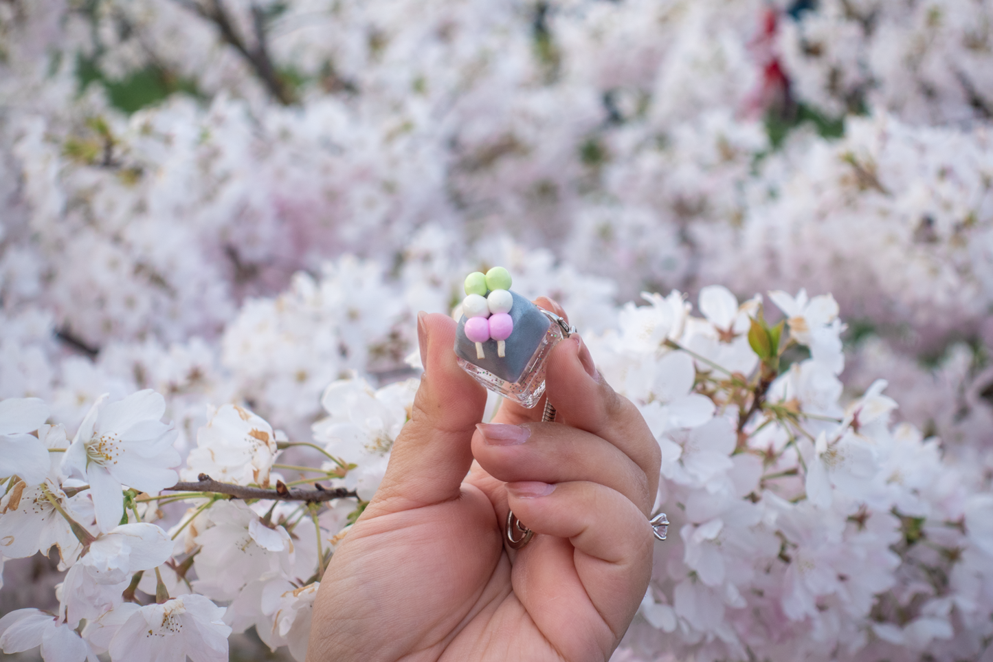 Double Dango Polymer Clay Keycap / Kawaii Handcrafted Artisan Decor for Mechanical Keyboard