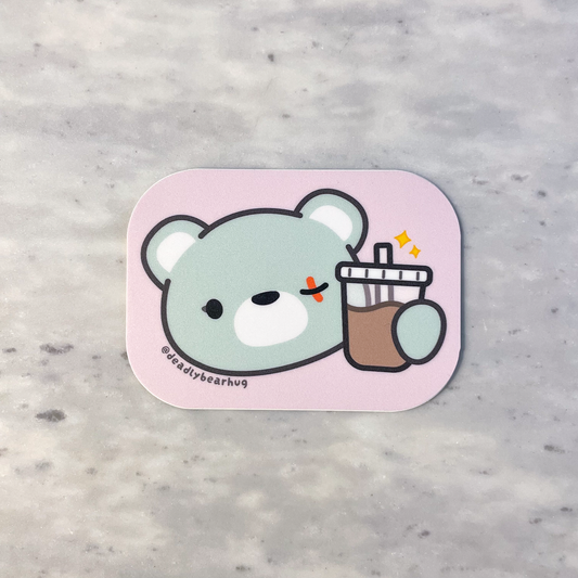 Coffee Lover Deadly Waterproof Vinyl Sticker