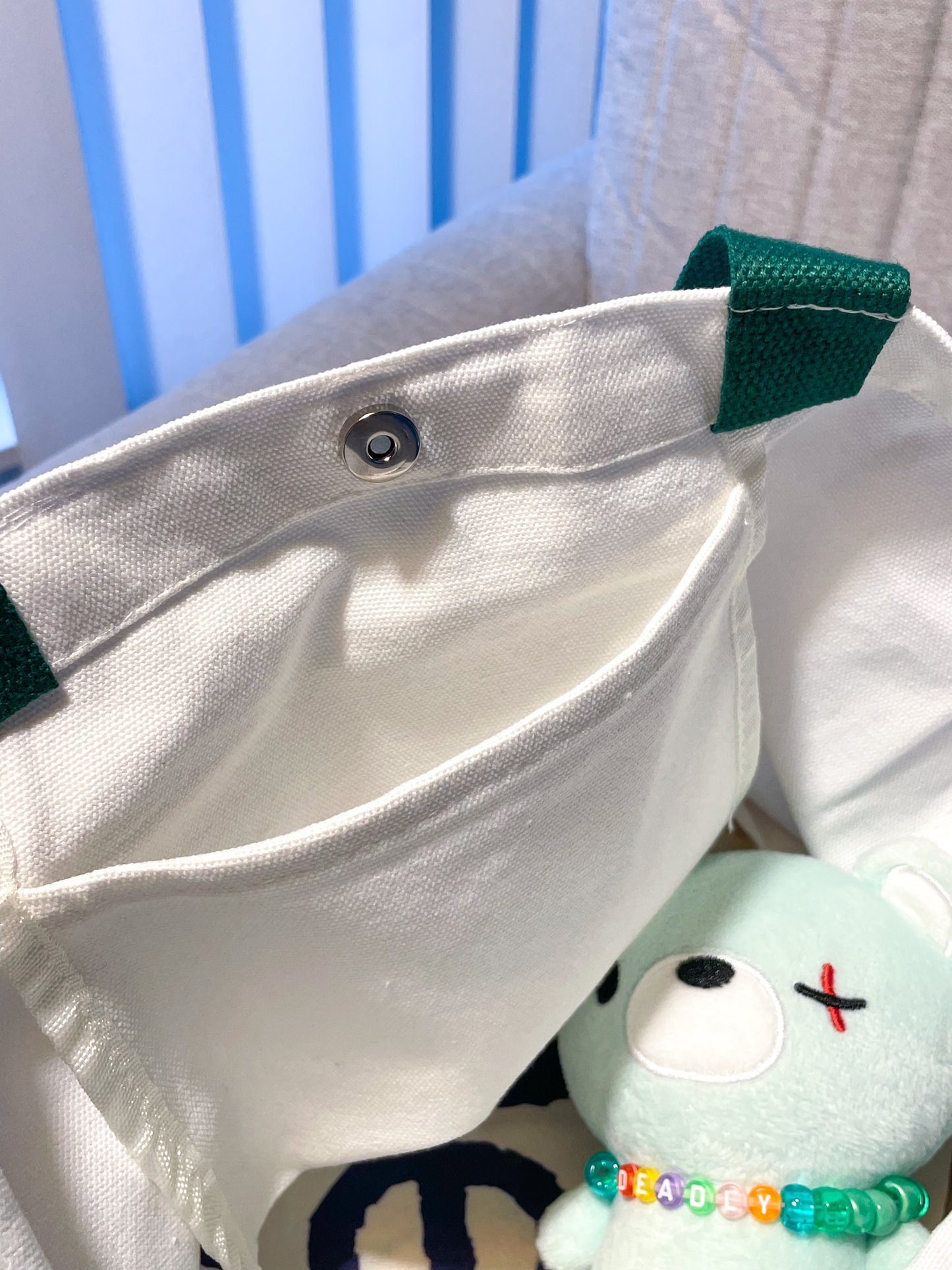 deadlybearhug canvas tote bag