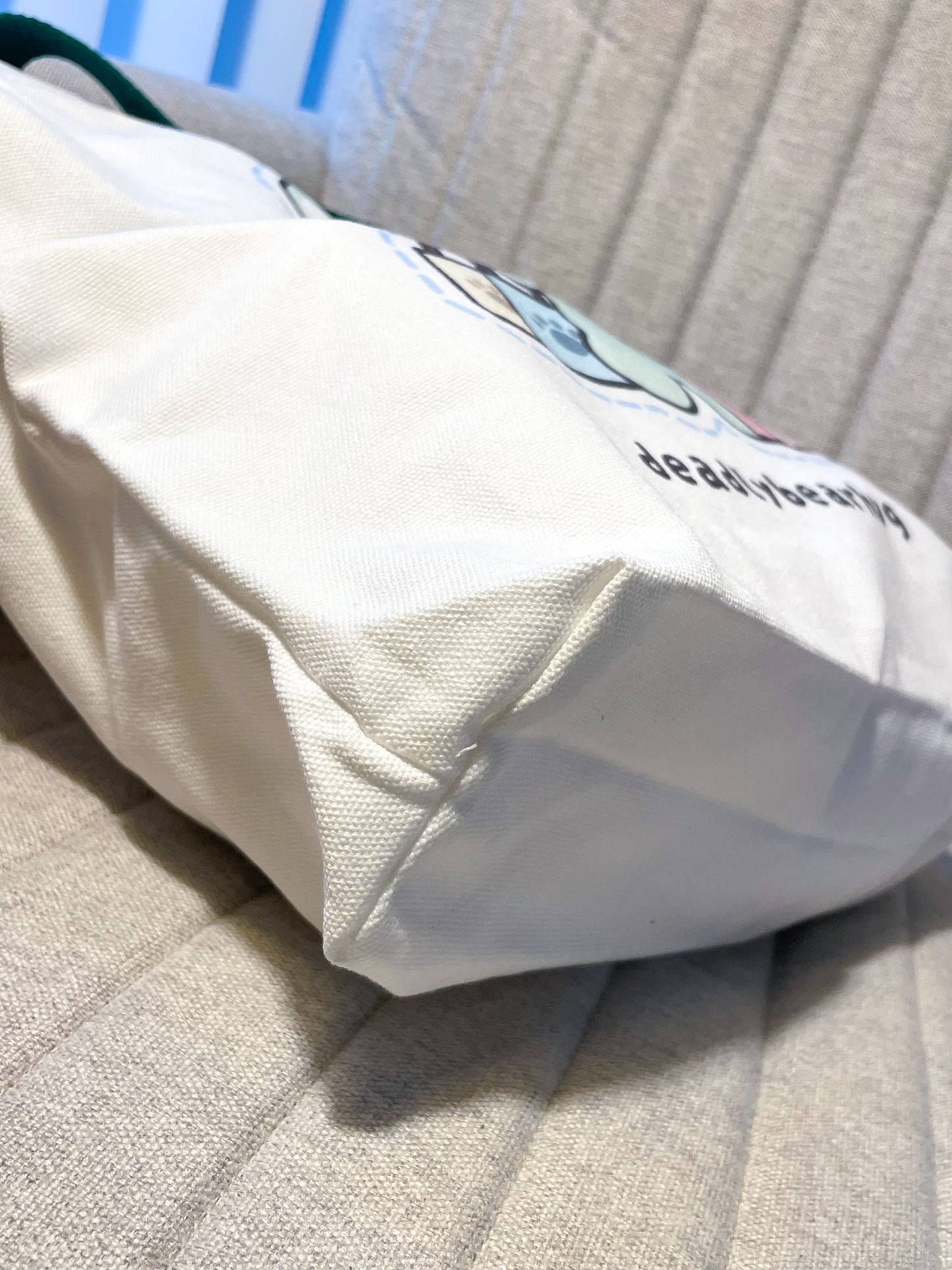 deadlybearhug canvas tote bag