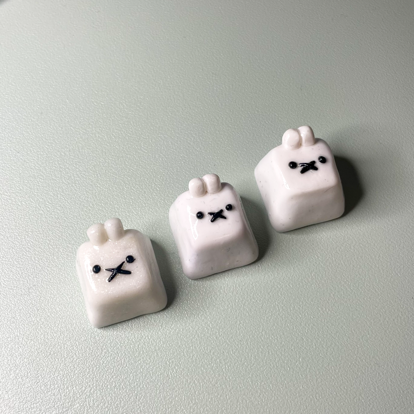 Miffy Bunny Polymer Clay Keycaps / Handcrafted Artisan Decor for Mechanical Keyboard