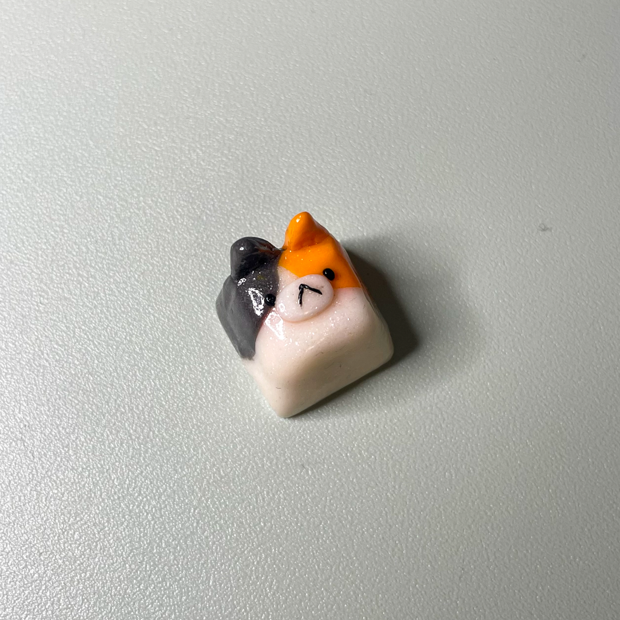 Calico Cat Polymer Clay Keycap / Handcrafted Artisan Decor for Mechanical Keyboard