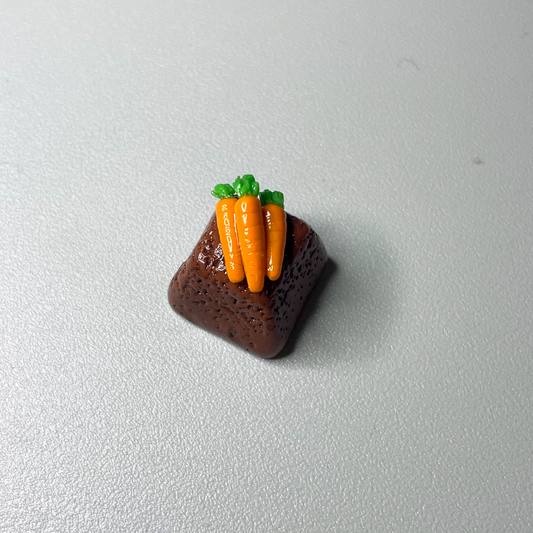 Carrot Polymer Clay Keycap / Handcrafted Artisan Decor for Mechanical Keyboard