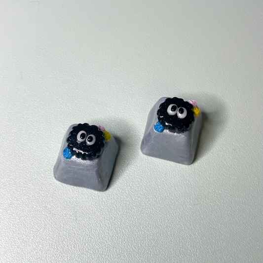 Soot Sprite Spirit Away Polymer Clay Keycap / Handcrafted Artisan Decor for Mechanical Keyboard