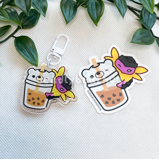 Wingman Boba Gekko BBT / Valorant Agent Ability Acrylic Keychain Charm | Double Sided Epoxy | Matte Vinyl Sticker