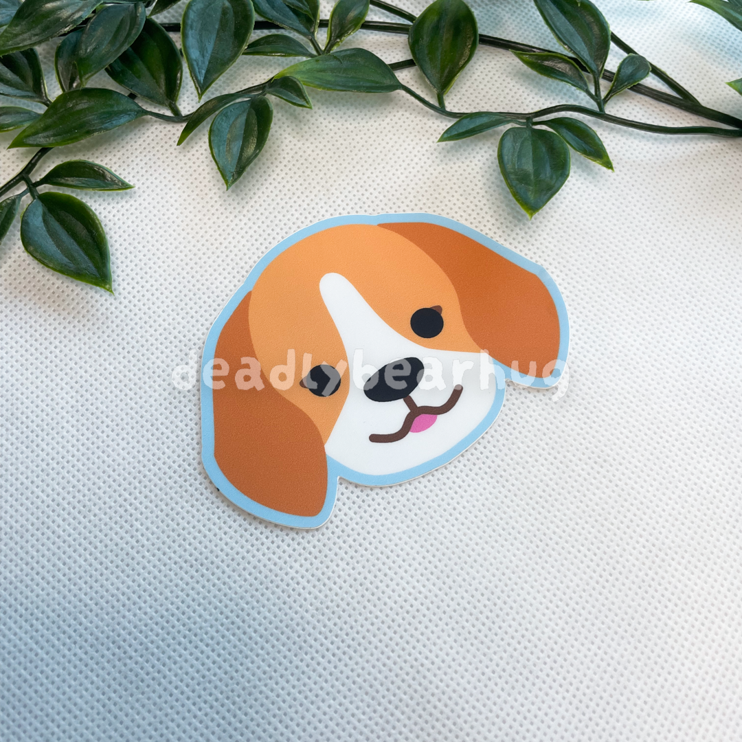 Beagle Dog Weatherproof Matte Vinyl Sticker Decal