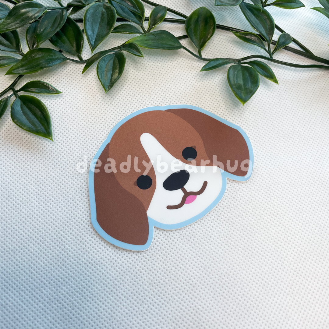 Beagle Dog Weatherproof Matte Vinyl Sticker Decal