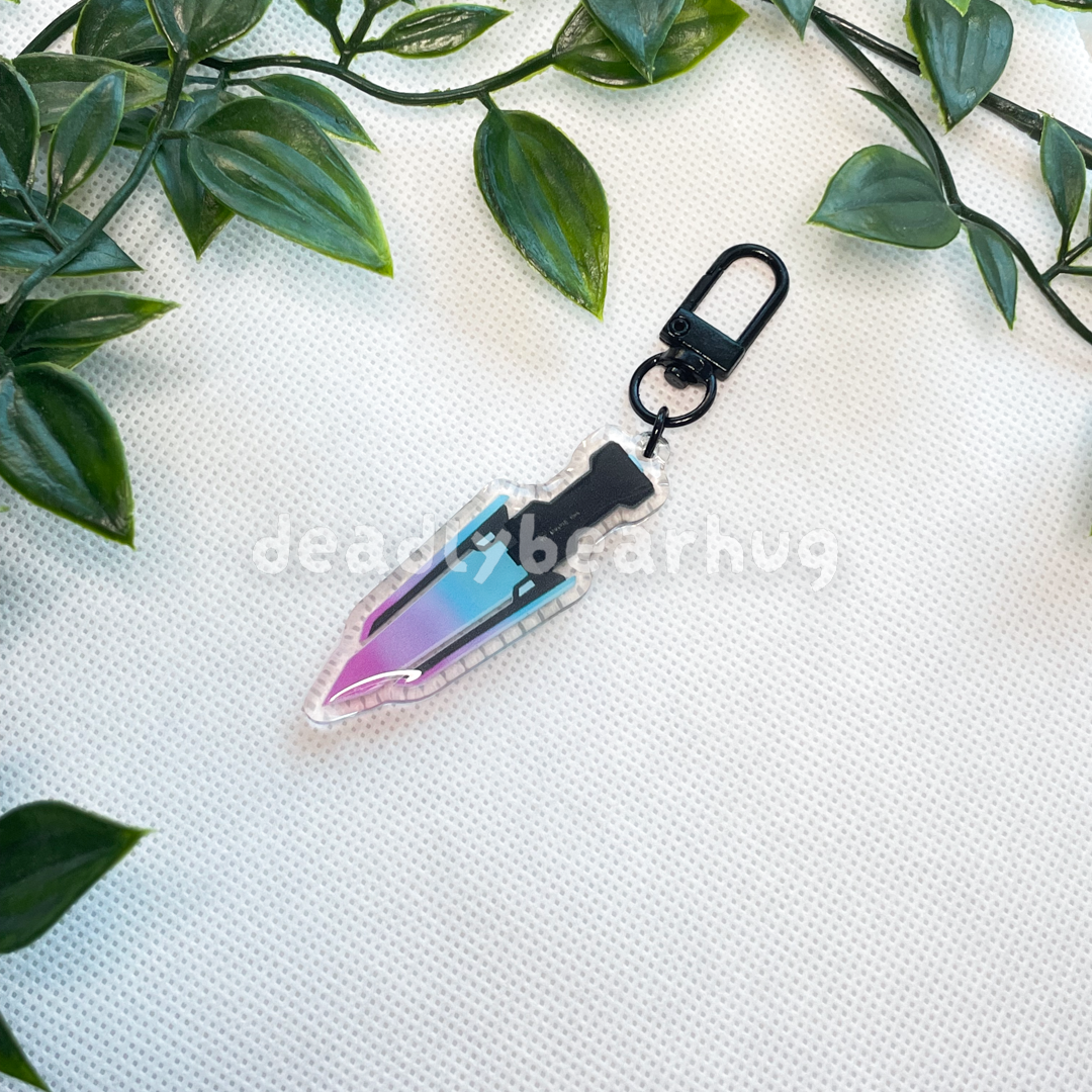 Kayo K/O KO Knife / Valorant Agent Ability Acrylic Keychain Charm | Double Sided Epoxy