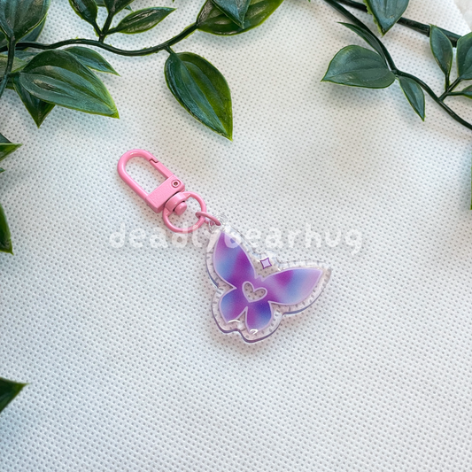 Clove Butterfly / Valorant Agent Ability Acrylic Keychain Charm | Double Sided Epoxy