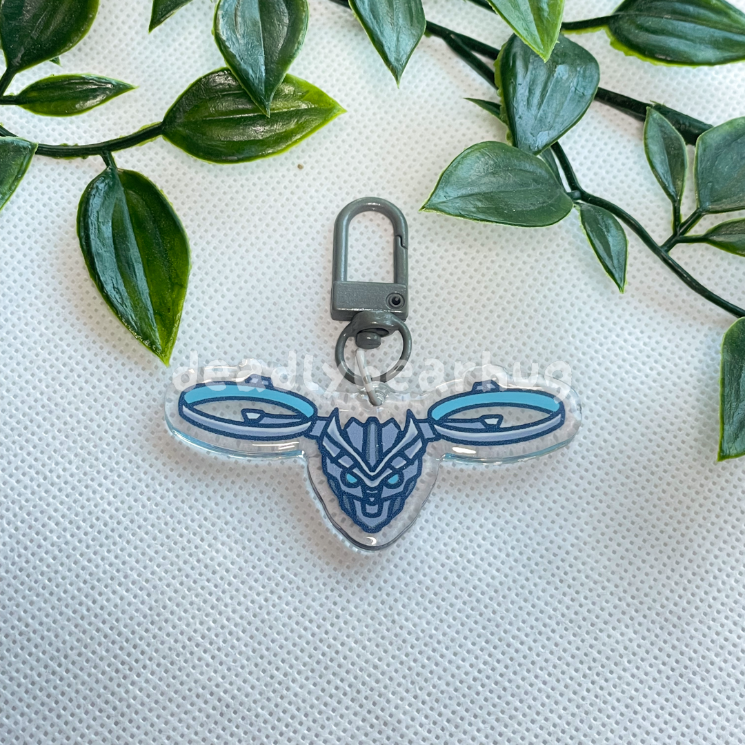 Sova Drone Owl / Valorant Agent Ability Acrylic Keychain Charm | Double Sided Epoxy