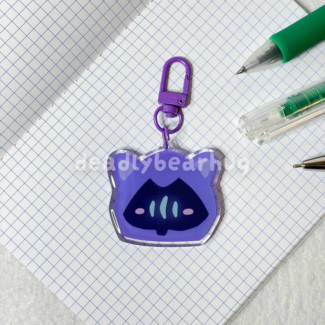 Omen Kitty Cat / Valorant Agent Ability Acrylic Keychain Charm | Double Sided Epoxy | Matte Vinyl Sticker