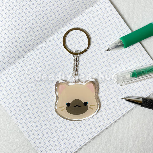 Siamese Cat Double-Sided Epoxy Acrylic Keychain