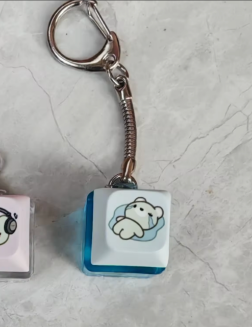 Keycap Clicker Keychains with RGB LED - deadlybearhug designs