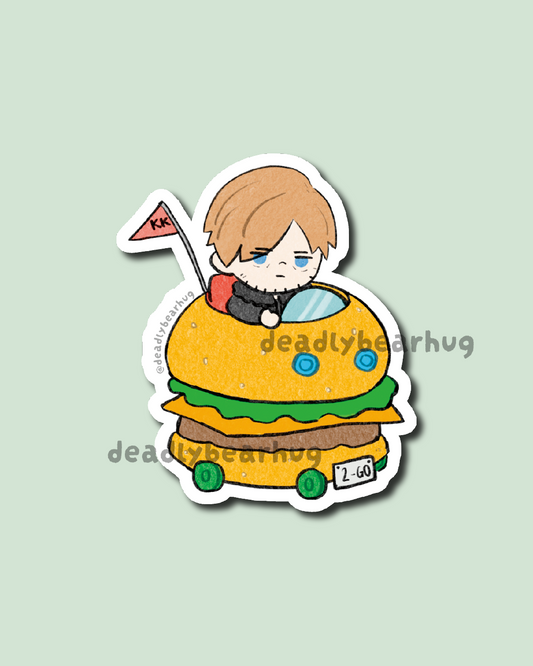 Leon Kennedy Patty Wagon Vinyl Sticker (RE9)