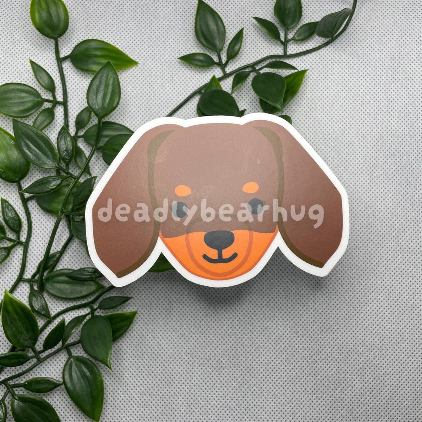 Dachshund Wiener Dog Weatherproof Matte Vinyl Sticker Decal / Black Brown Tan Red