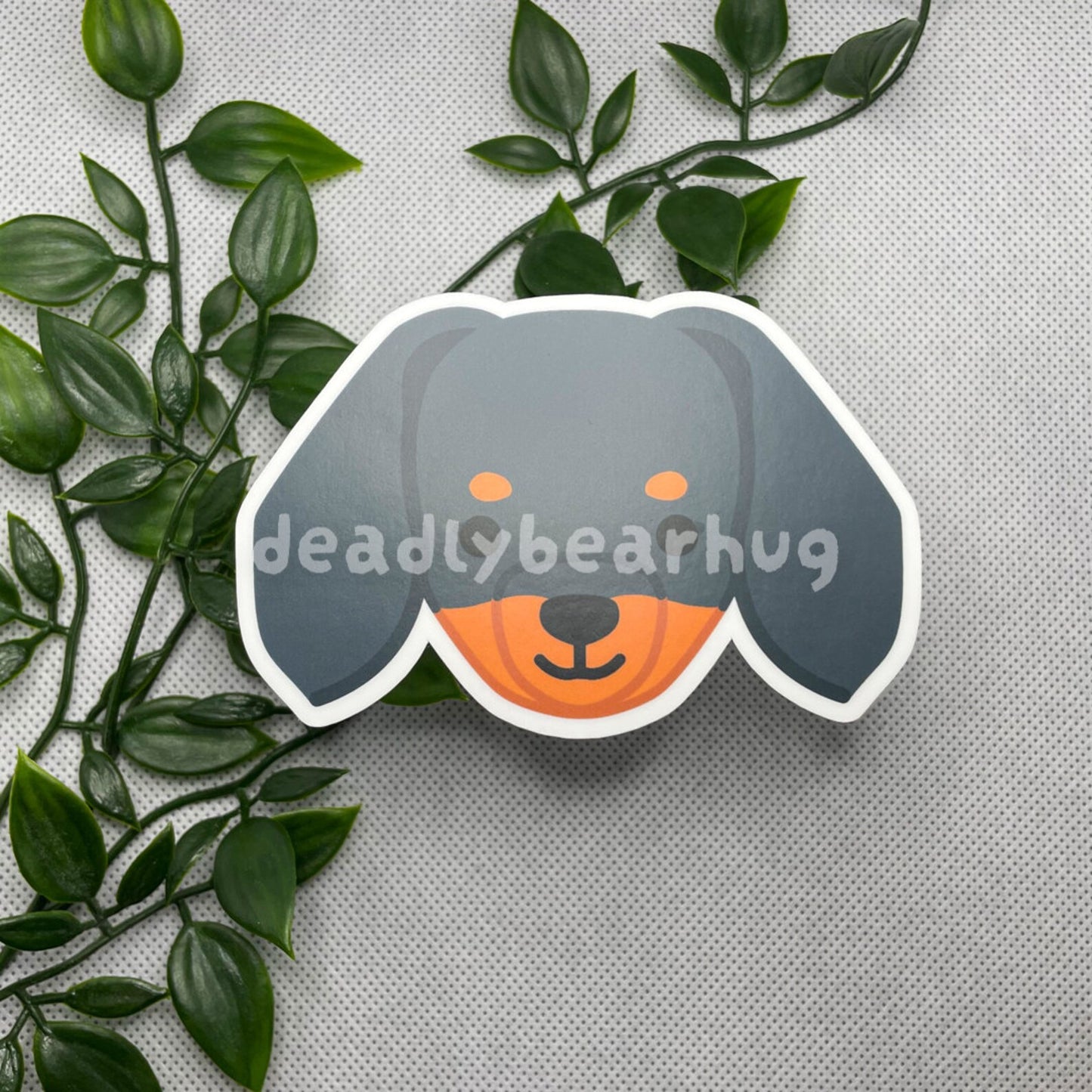 Dachshund Wiener Dog Weatherproof Matte Vinyl Sticker Decal / Black Brown Tan Red