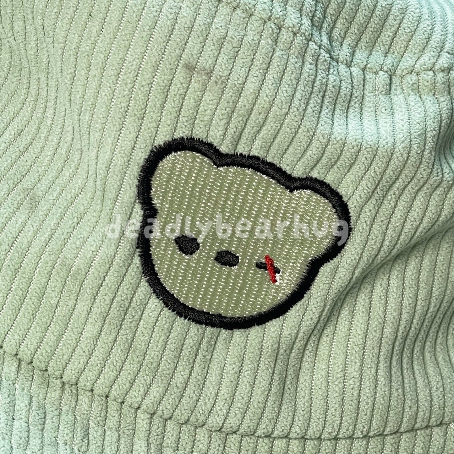 Deadlybearhug Cute Corduroy Bucket Hat