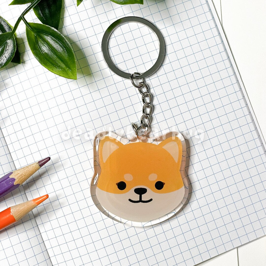 Shiba Inu Dog Double-Sided Epoxy Acrylic Keychain