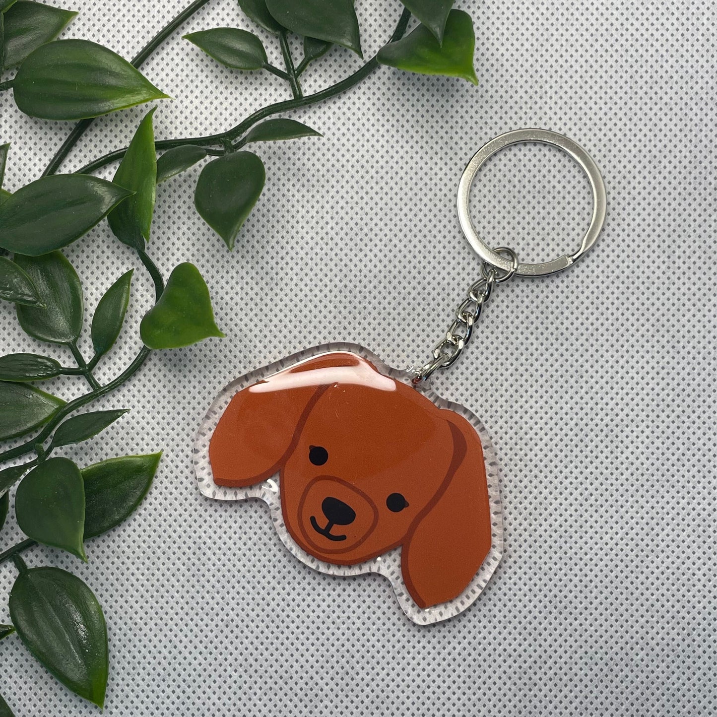 Dachshund Dog Double-Sided Epoxy Acrylic Keychain