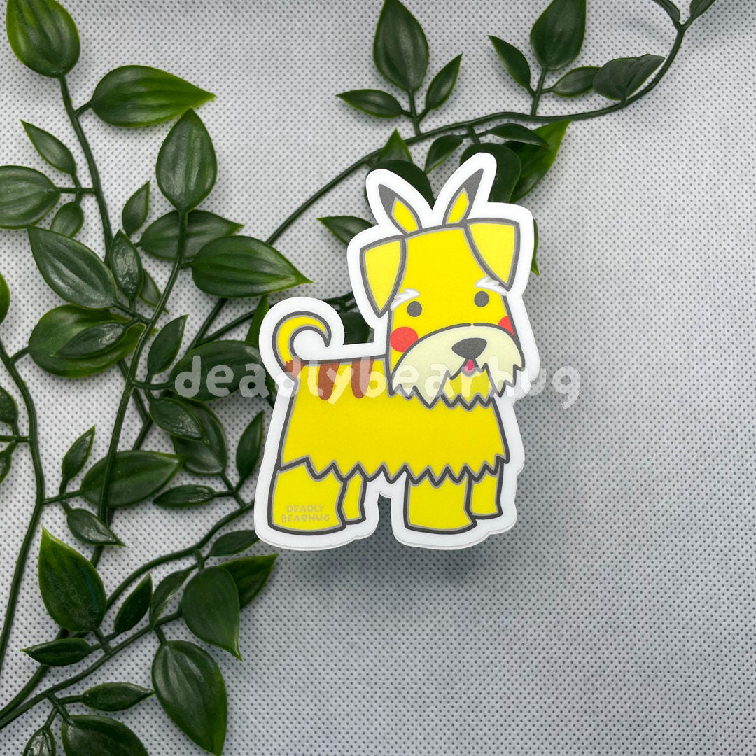 Pika Pocket Pet Schnauzer Weatherproof Matte Vinyl Sticker Decal