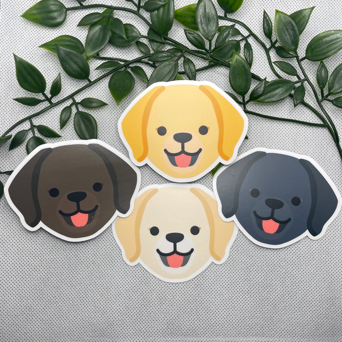 Labrador Retriever Dog Weatherproof Matte Vinyl Sticker Decal / White Chocolate Black Yellow