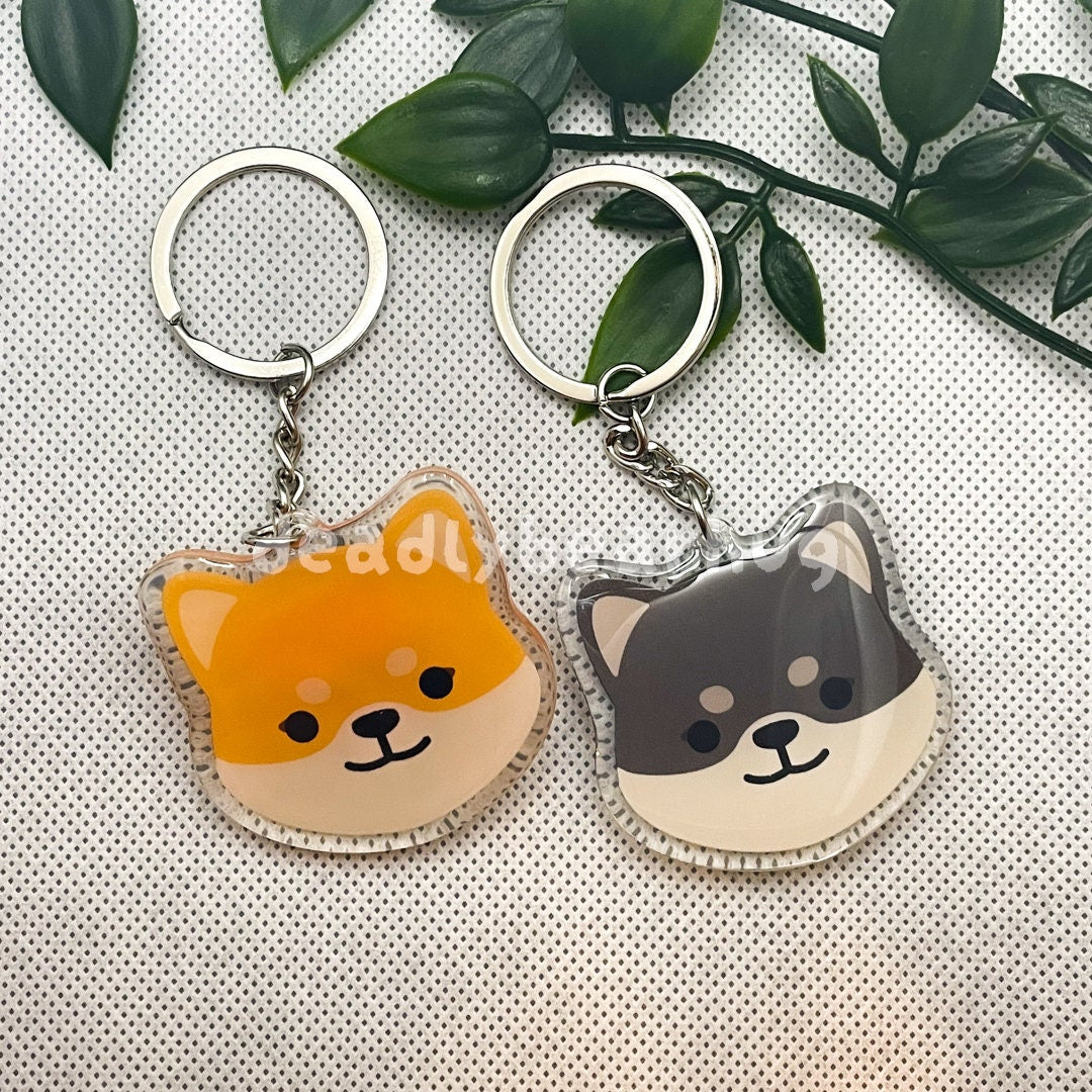 Shiba Inu Dog Double-Sided Epoxy Acrylic Keychain