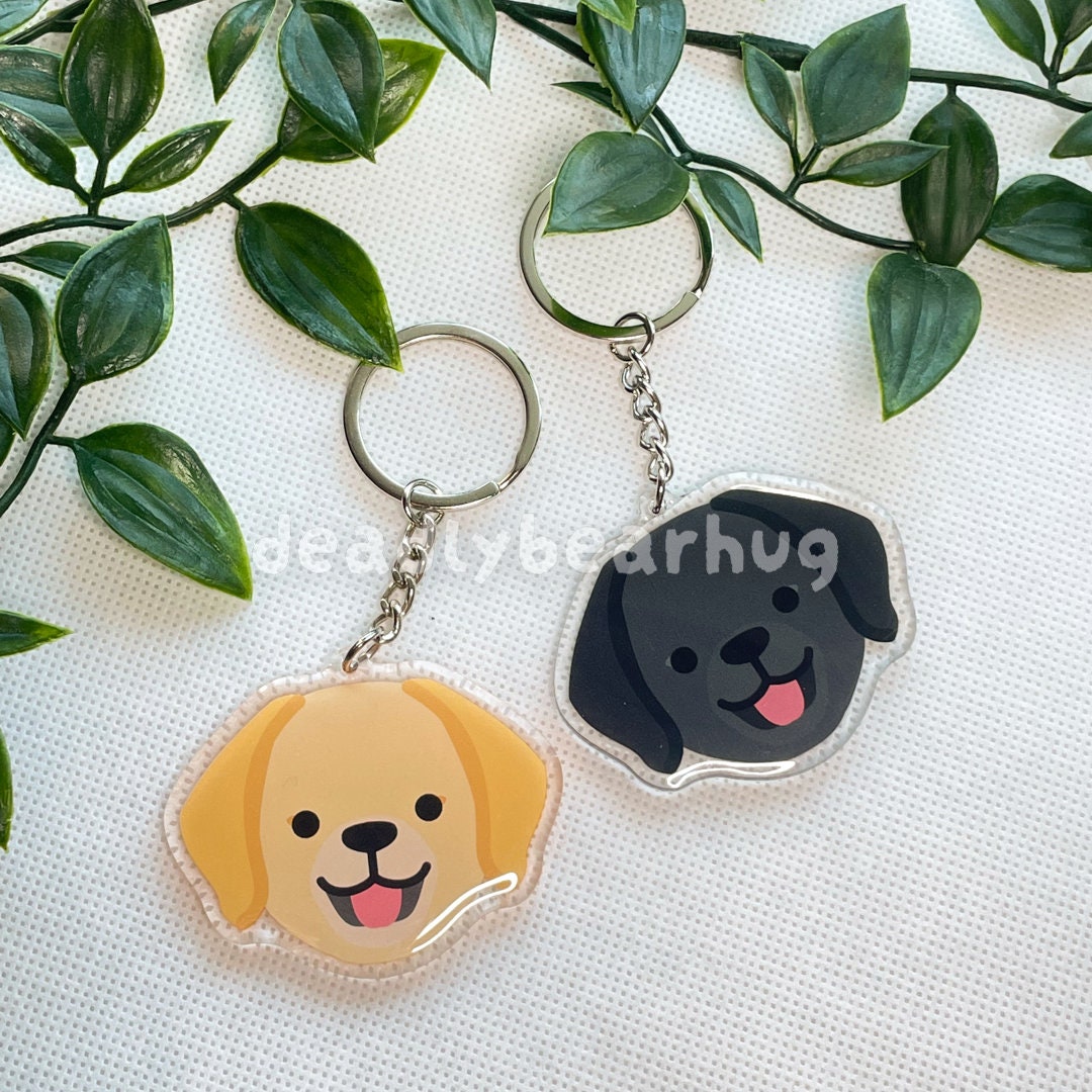 Labrador Retriever Dog Double-Sided Epoxy Acrylic Keychain